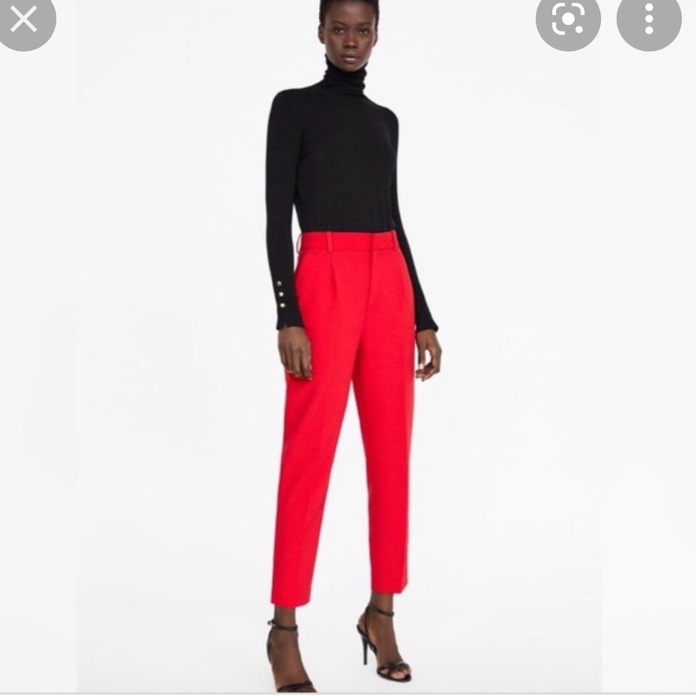 Zara Red Trousers